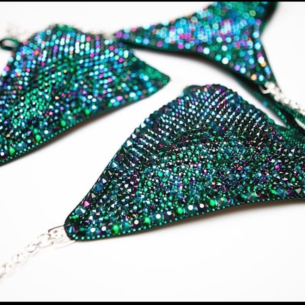 emerald green Angel Competition Bikinis pro suit